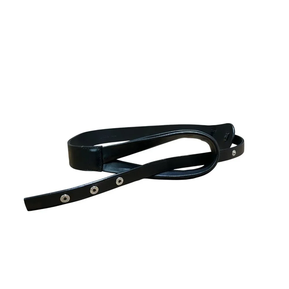 Jil Sander Black Leather Wrap Belt